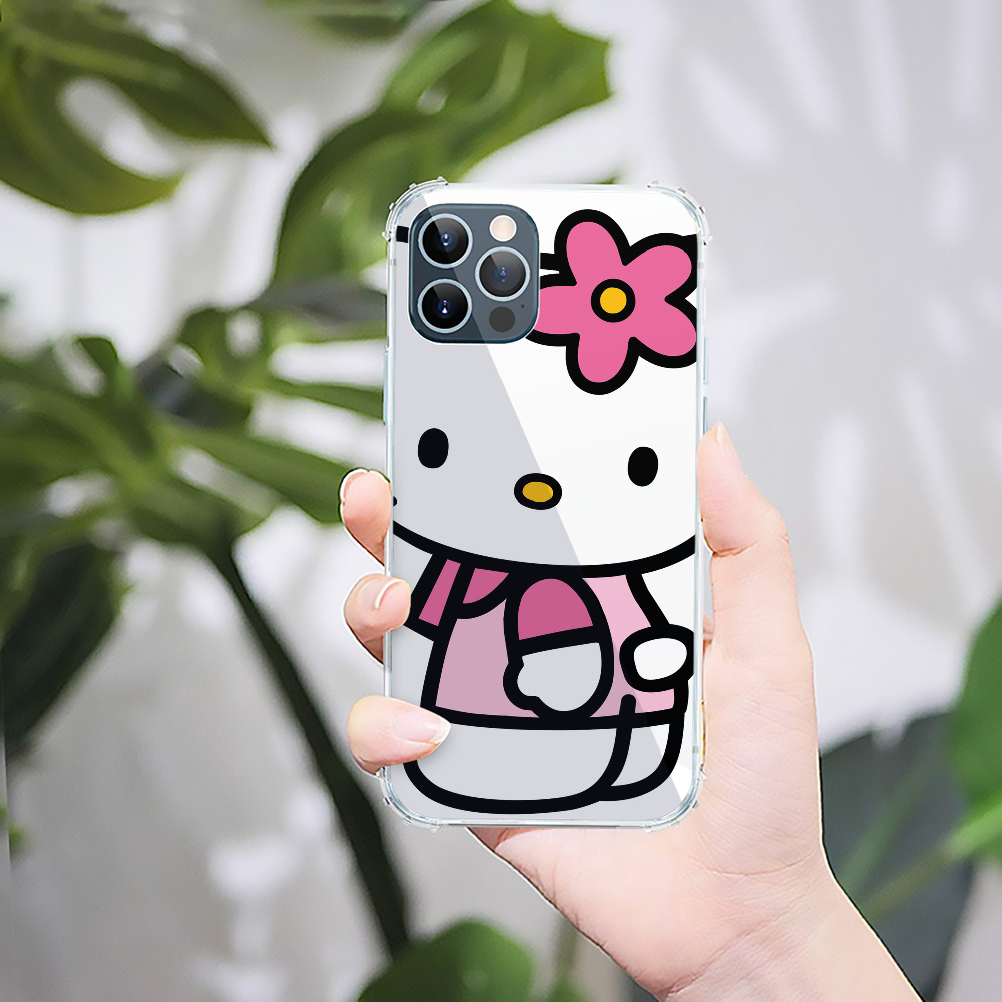 （画像用） Hello Kitty ハローキティ 【iPhone 12シリーズ対応】透明スマホケース（クリアソフトケース）